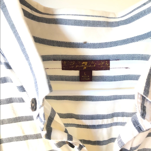7 For All Mankind Striped Button Down - Picture 2 of 3
